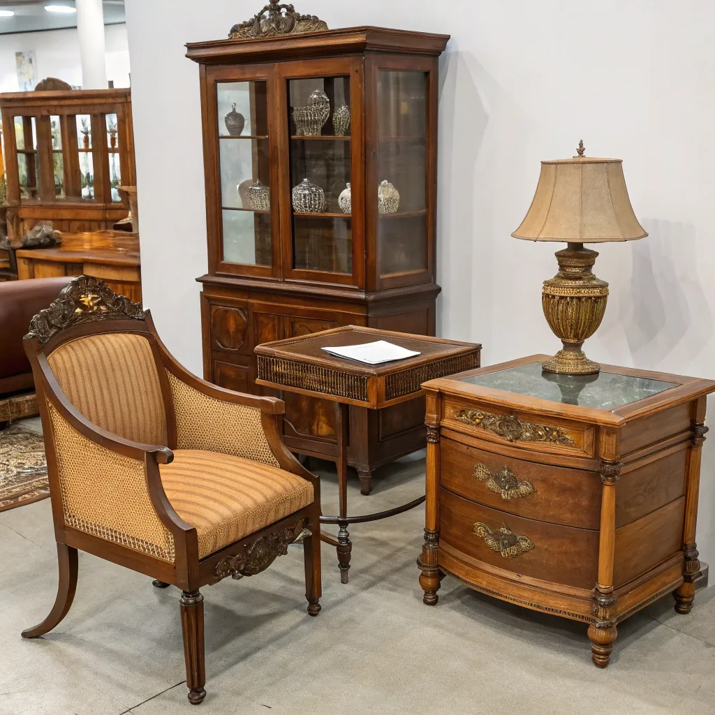 A curated collection of vintage furniture at XERQUINALO
